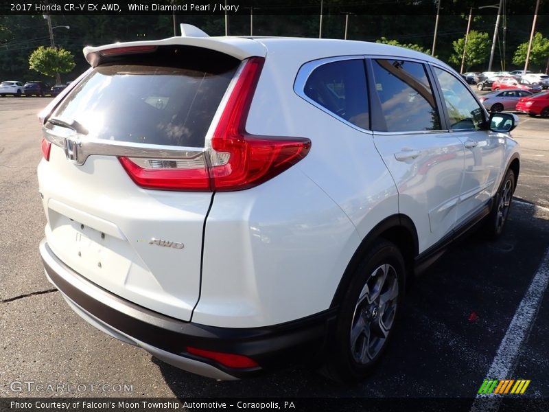 White Diamond Pearl / Ivory 2017 Honda CR-V EX AWD