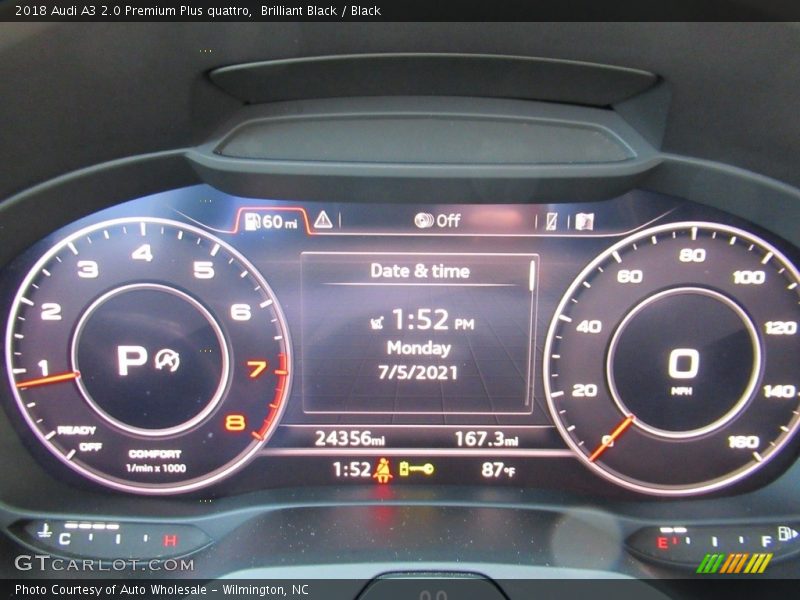 Brilliant Black / Black 2018 Audi A3 2.0 Premium Plus quattro