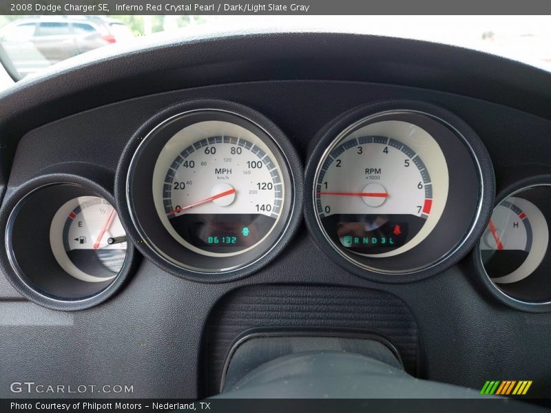 Inferno Red Crystal Pearl / Dark/Light Slate Gray 2008 Dodge Charger SE