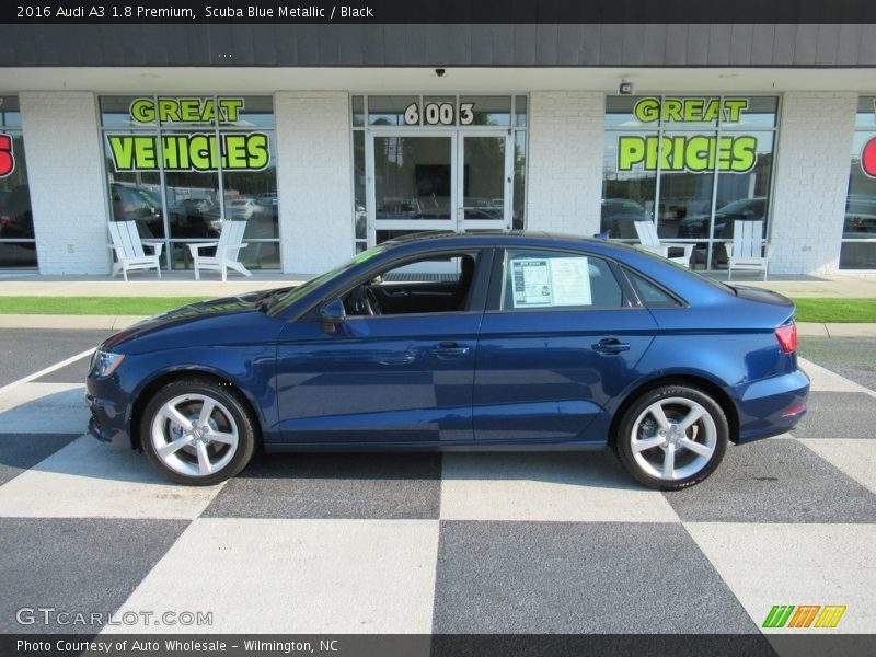 Scuba Blue Metallic / Black 2016 Audi A3 1.8 Premium