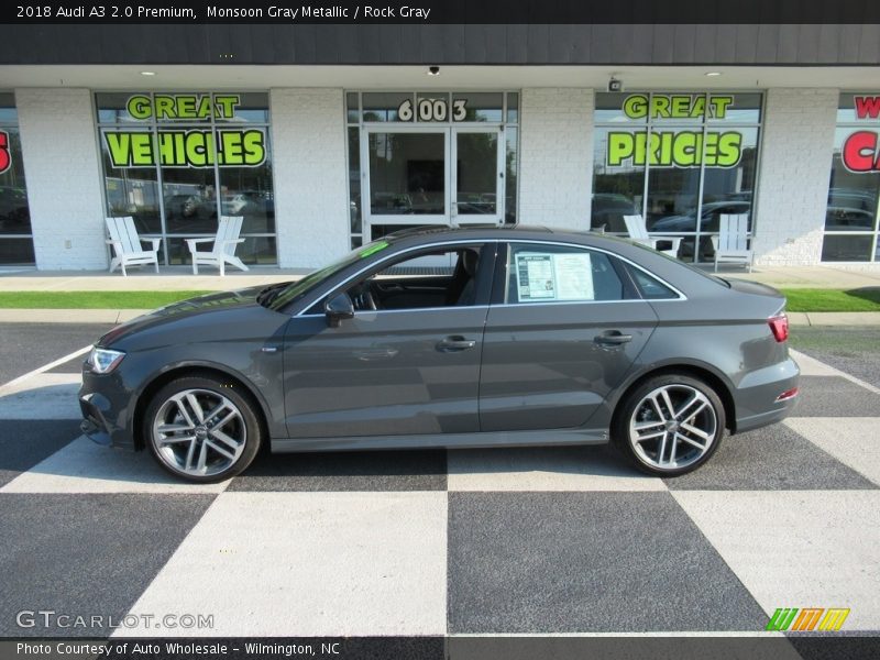 Monsoon Gray Metallic / Rock Gray 2018 Audi A3 2.0 Premium