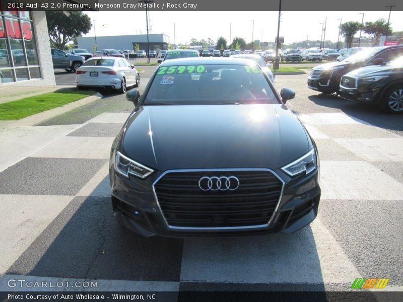 Monsoon Gray Metallic / Rock Gray 2018 Audi A3 2.0 Premium