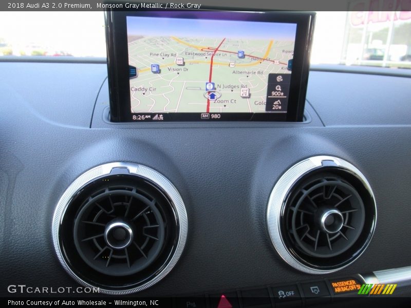 Monsoon Gray Metallic / Rock Gray 2018 Audi A3 2.0 Premium