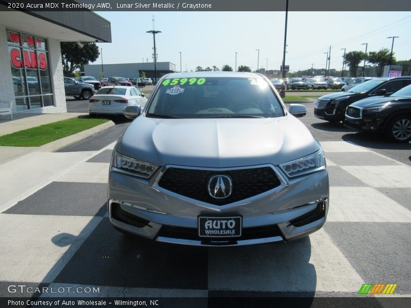 Lunar Silver Metallic / Graystone 2020 Acura MDX Technology AWD