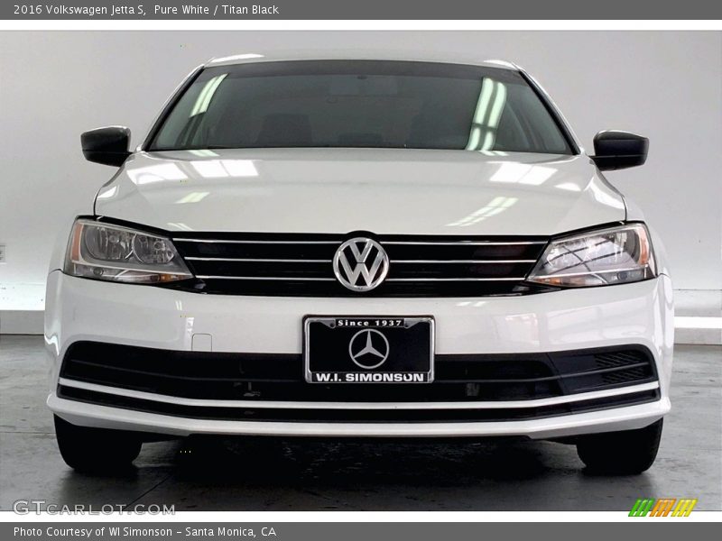 Pure White / Titan Black 2016 Volkswagen Jetta S