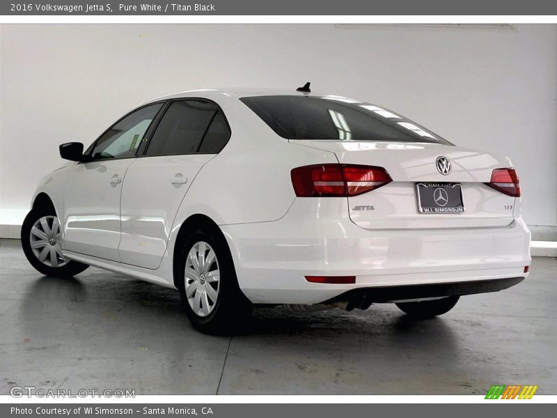 Pure White / Titan Black 2016 Volkswagen Jetta S