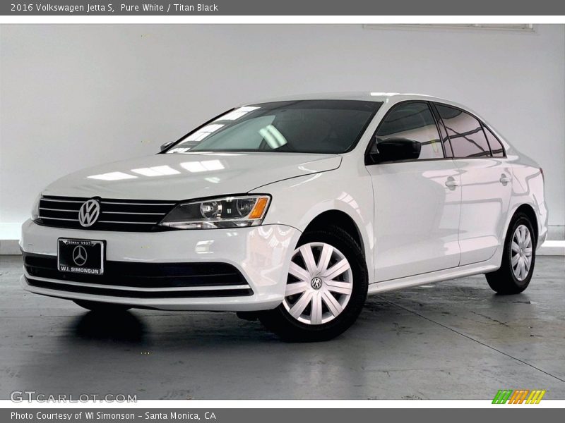 Pure White / Titan Black 2016 Volkswagen Jetta S