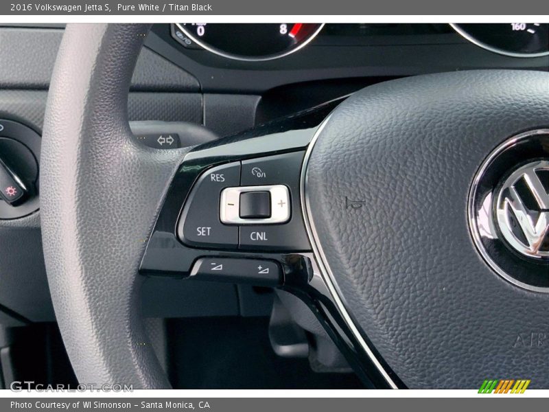 Pure White / Titan Black 2016 Volkswagen Jetta S