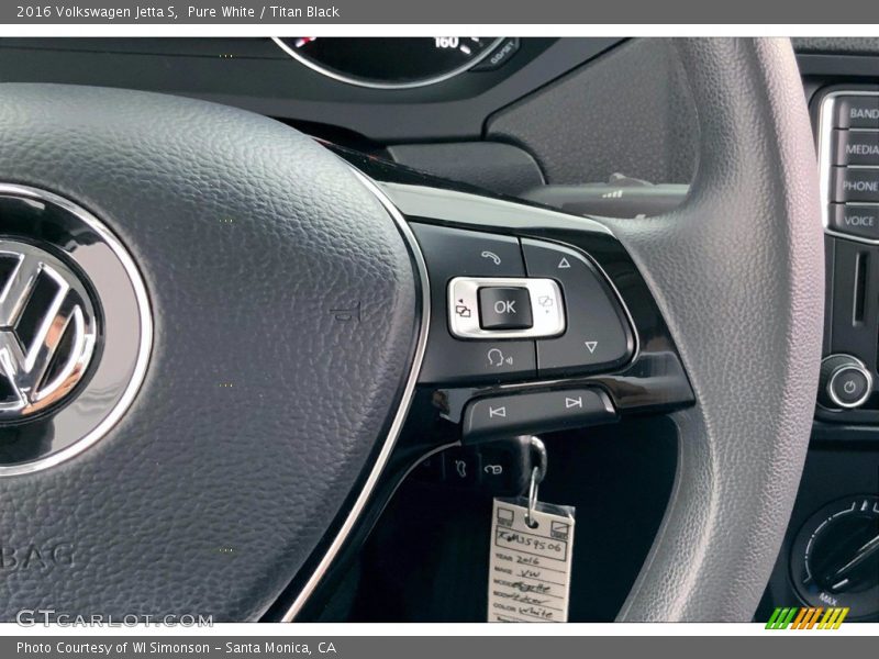 Pure White / Titan Black 2016 Volkswagen Jetta S