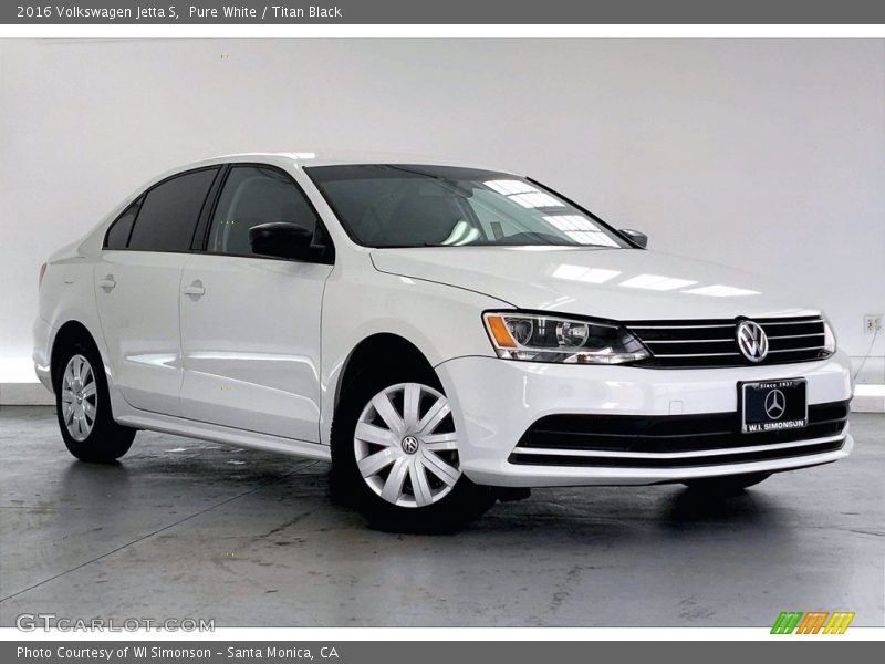 Pure White / Titan Black 2016 Volkswagen Jetta S