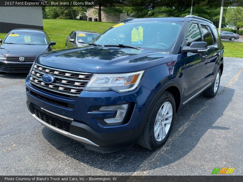 Blue Jeans / Ebony Black 2017 Ford Explorer XLT