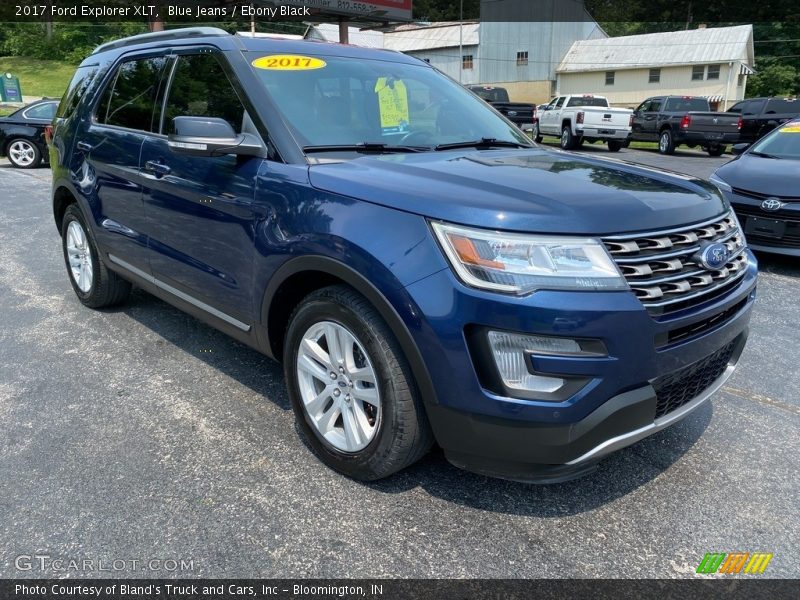 Blue Jeans / Ebony Black 2017 Ford Explorer XLT