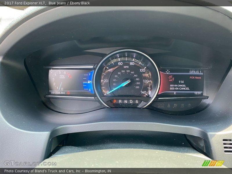 Blue Jeans / Ebony Black 2017 Ford Explorer XLT