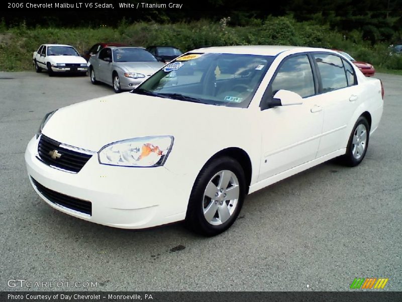 White / Titanium Gray 2006 Chevrolet Malibu LT V6 Sedan