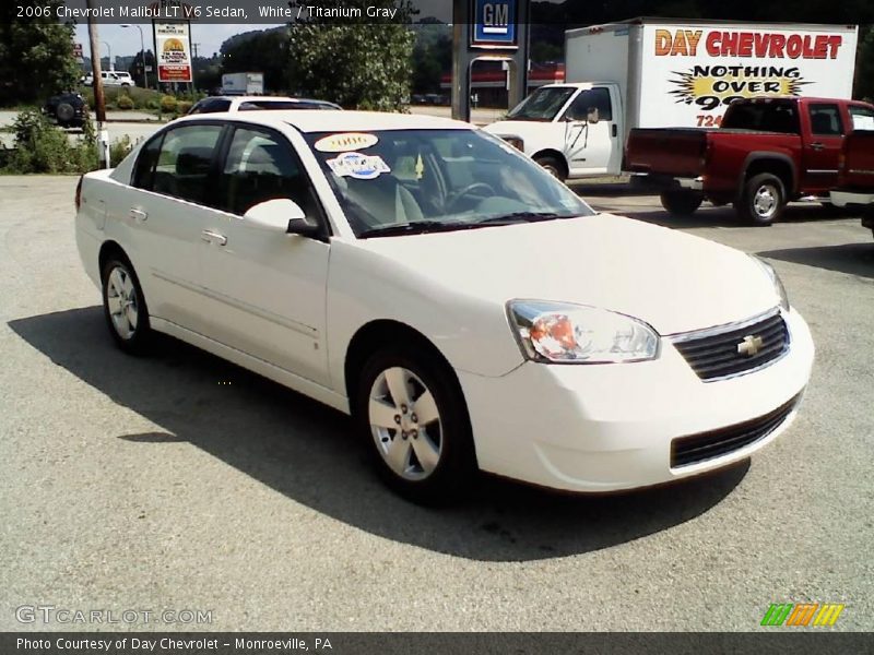 White / Titanium Gray 2006 Chevrolet Malibu LT V6 Sedan