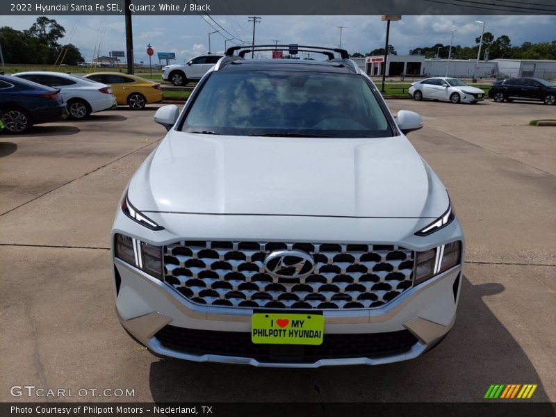 Quartz White / Black 2022 Hyundai Santa Fe SEL