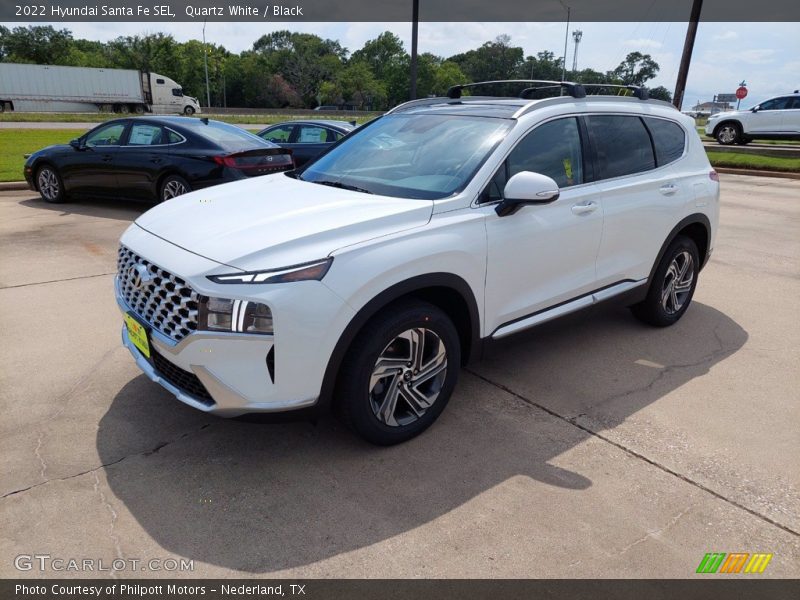 Quartz White / Black 2022 Hyundai Santa Fe SEL