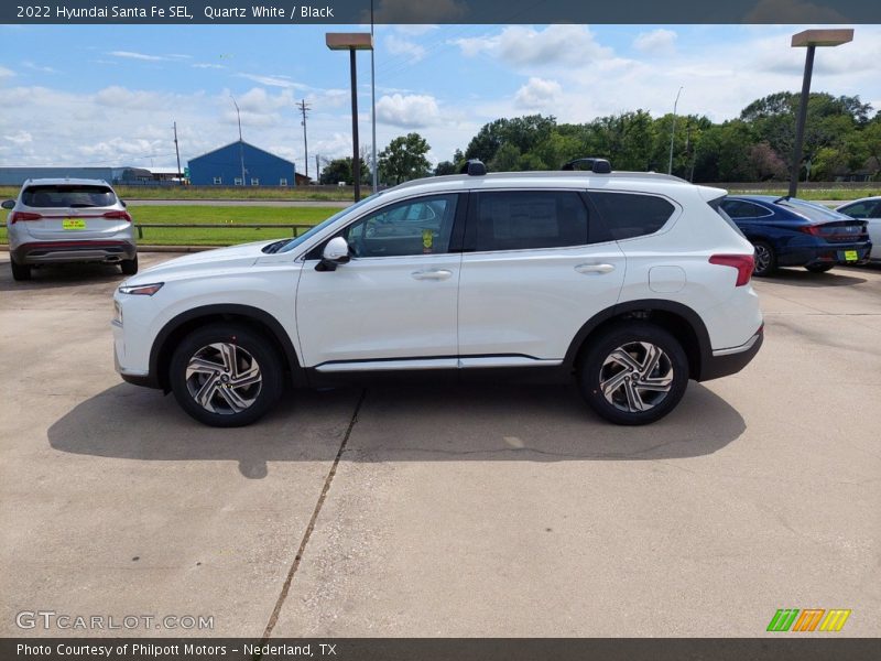 Quartz White / Black 2022 Hyundai Santa Fe SEL