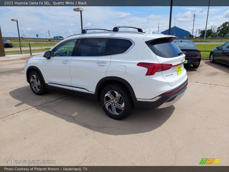 Quartz White / Black 2022 Hyundai Santa Fe SEL