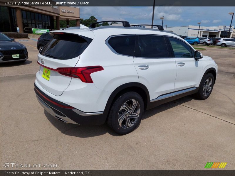 Quartz White / Black 2022 Hyundai Santa Fe SEL
