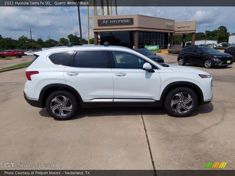 Quartz White / Black 2022 Hyundai Santa Fe SEL