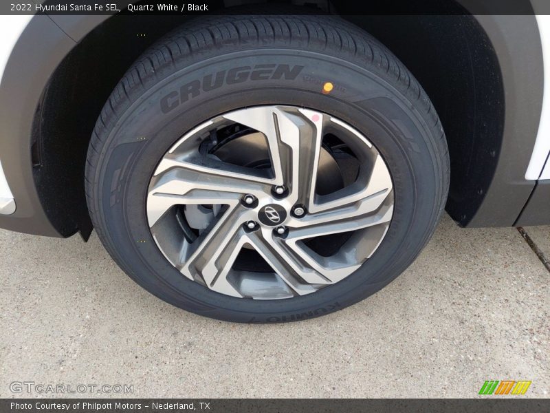 Quartz White / Black 2022 Hyundai Santa Fe SEL