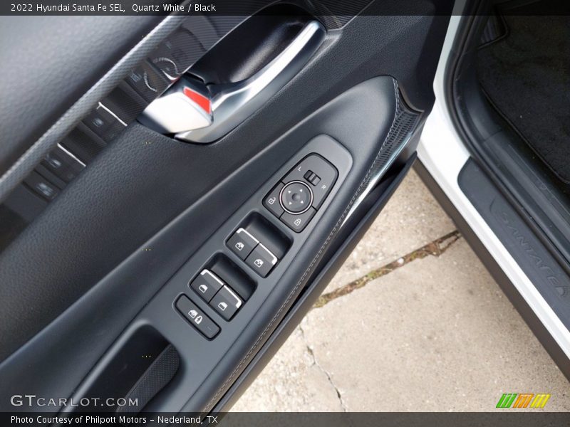 Quartz White / Black 2022 Hyundai Santa Fe SEL