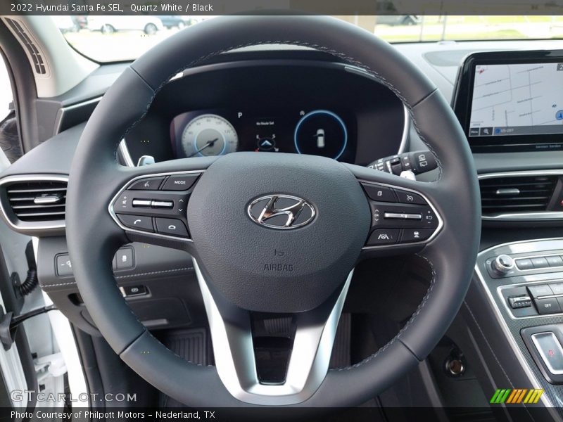 Quartz White / Black 2022 Hyundai Santa Fe SEL