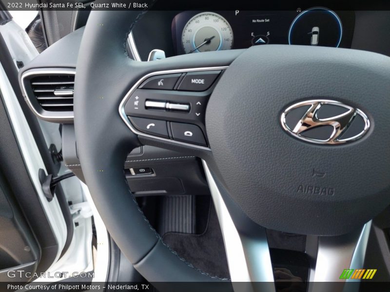 Quartz White / Black 2022 Hyundai Santa Fe SEL