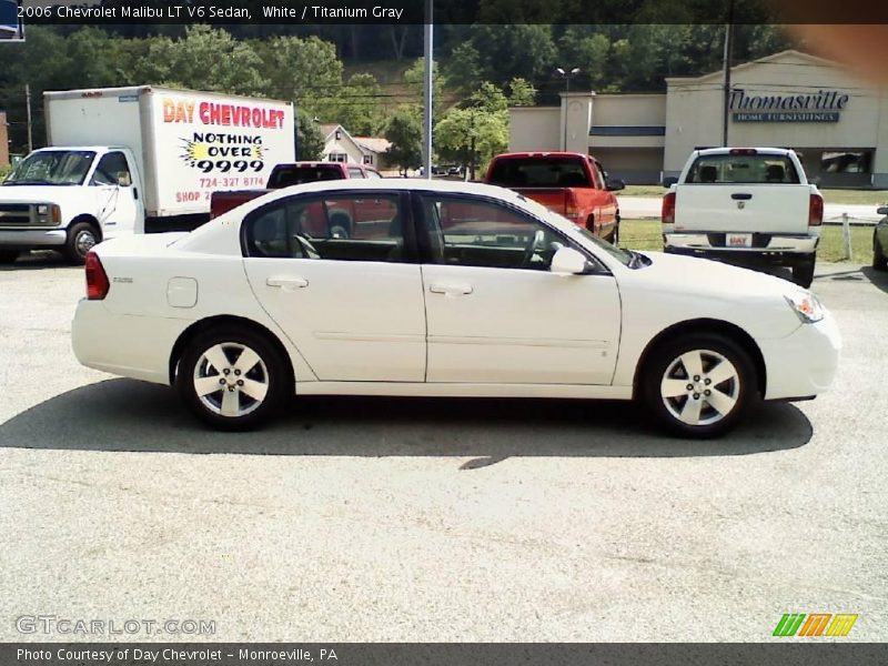White / Titanium Gray 2006 Chevrolet Malibu LT V6 Sedan