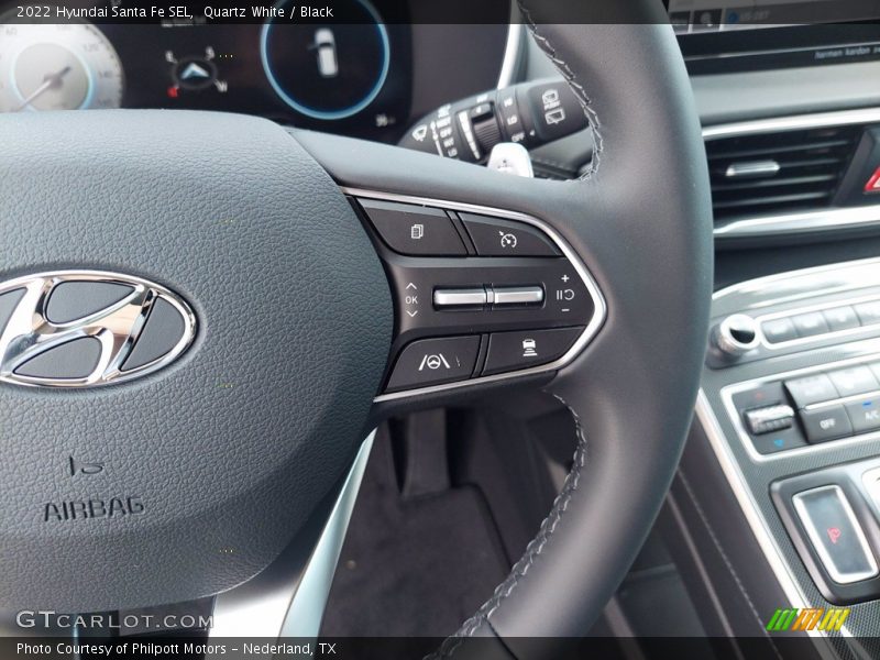 Quartz White / Black 2022 Hyundai Santa Fe SEL