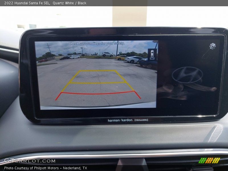 Quartz White / Black 2022 Hyundai Santa Fe SEL
