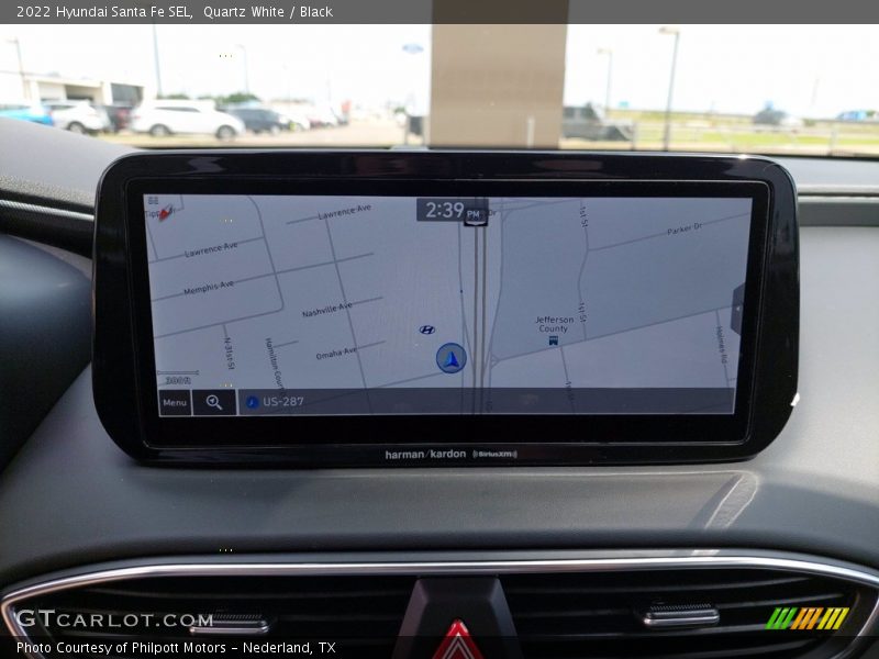 Quartz White / Black 2022 Hyundai Santa Fe SEL