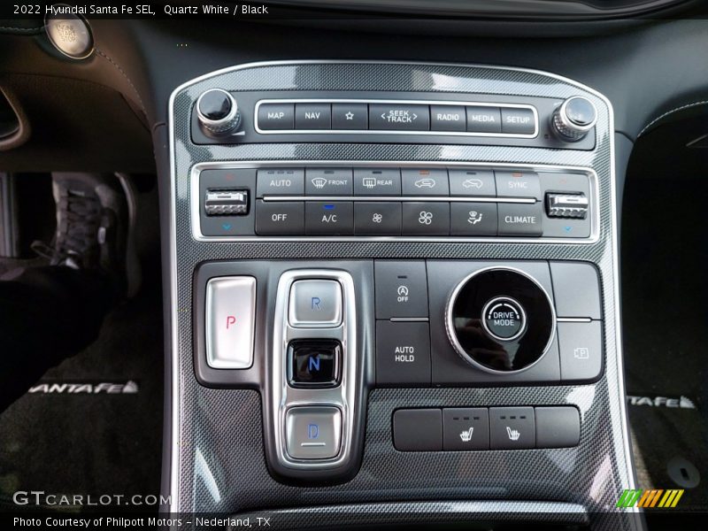 Quartz White / Black 2022 Hyundai Santa Fe SEL