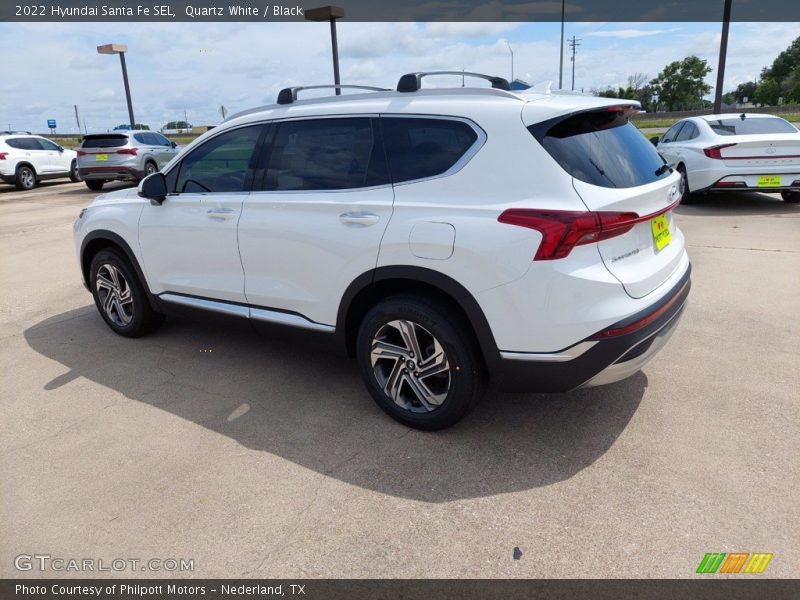 Quartz White / Black 2022 Hyundai Santa Fe SEL