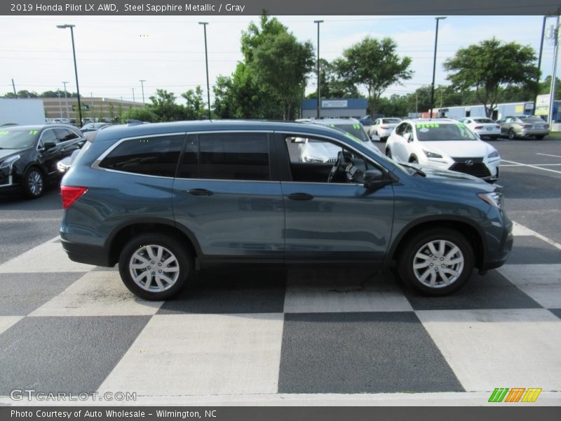 Steel Sapphire Metallic / Gray 2019 Honda Pilot LX AWD