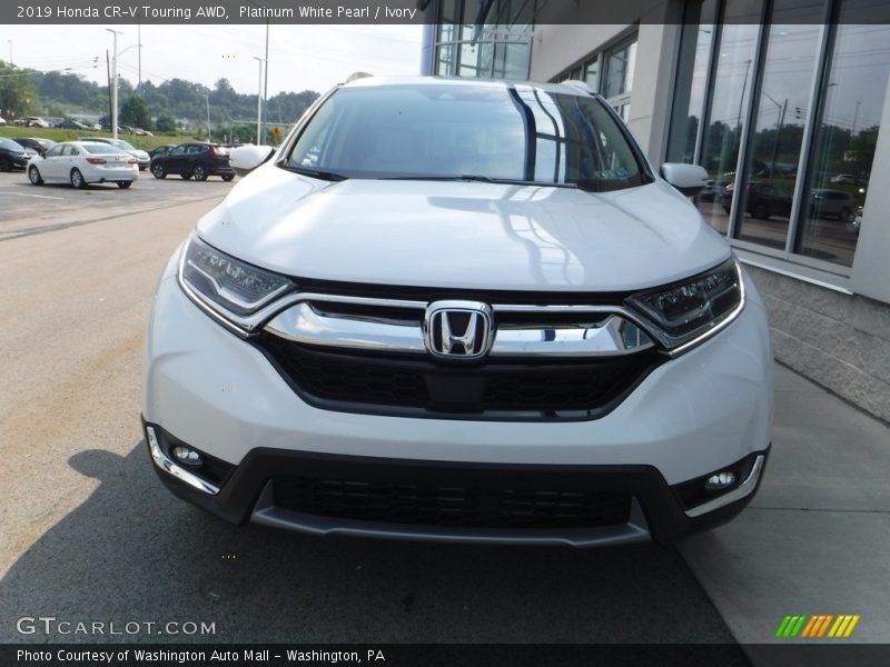 Platinum White Pearl / Ivory 2019 Honda CR-V Touring AWD