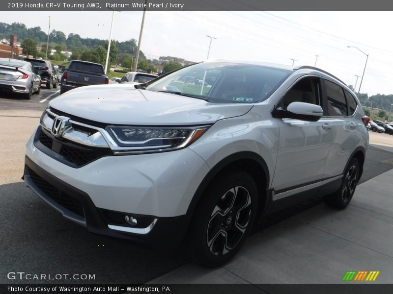 Platinum White Pearl / Ivory 2019 Honda CR-V Touring AWD