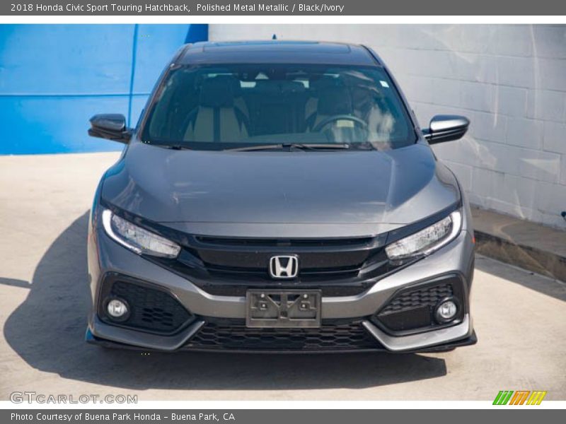 Polished Metal Metallic / Black/Ivory 2018 Honda Civic Sport Touring Hatchback