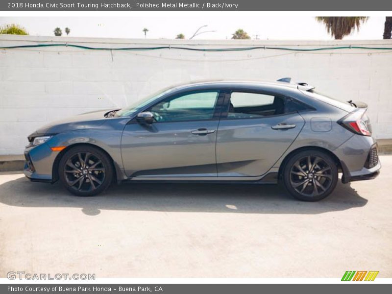 Polished Metal Metallic / Black/Ivory 2018 Honda Civic Sport Touring Hatchback