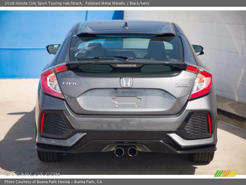 Polished Metal Metallic / Black/Ivory 2018 Honda Civic Sport Touring Hatchback