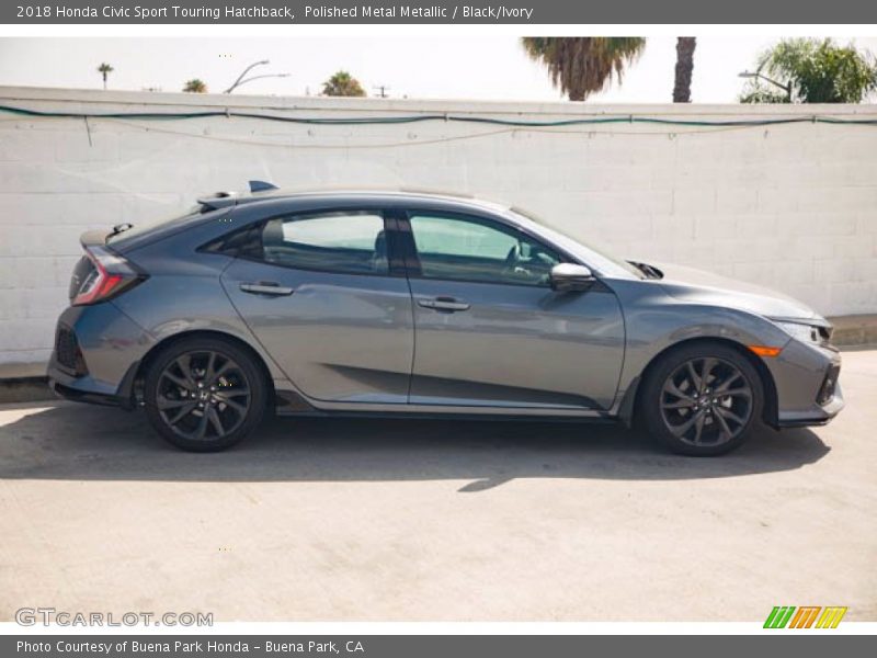 Polished Metal Metallic / Black/Ivory 2018 Honda Civic Sport Touring Hatchback