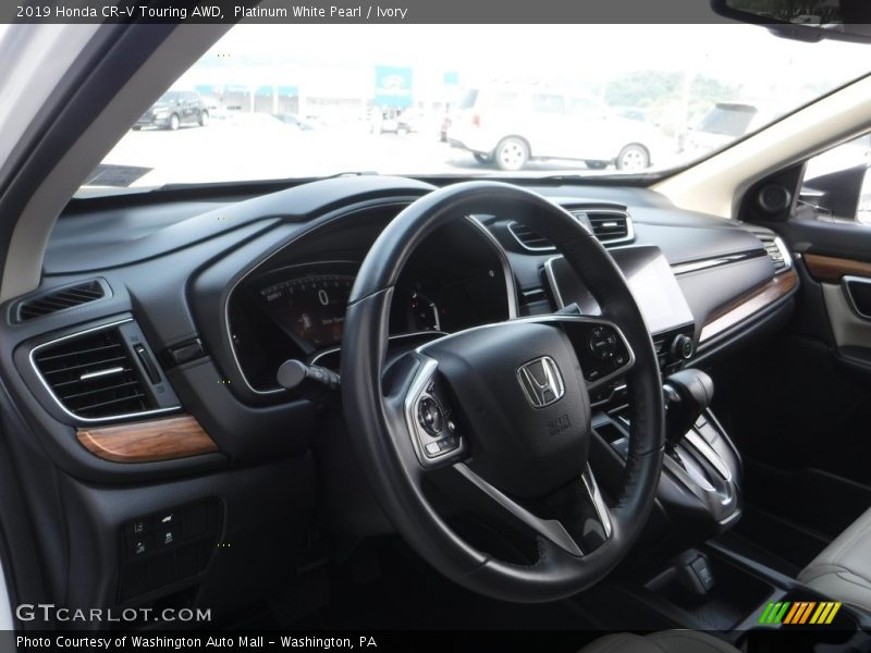 Platinum White Pearl / Ivory 2019 Honda CR-V Touring AWD