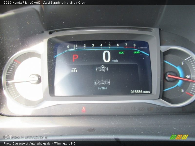 Steel Sapphire Metallic / Gray 2019 Honda Pilot LX AWD
