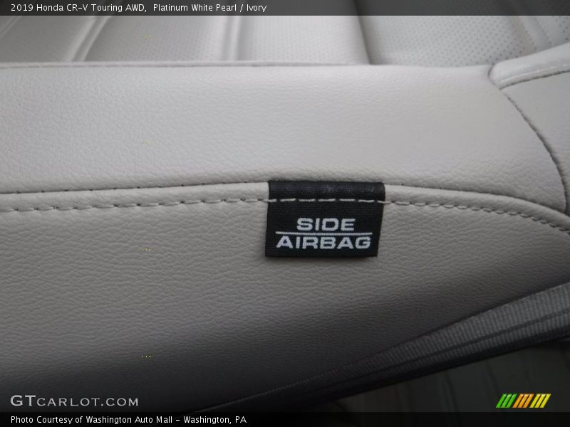 Platinum White Pearl / Ivory 2019 Honda CR-V Touring AWD