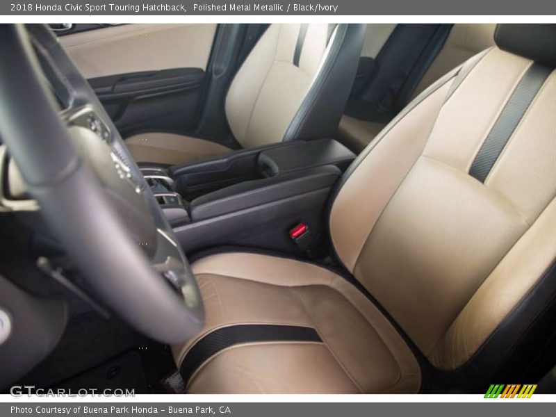 Polished Metal Metallic / Black/Ivory 2018 Honda Civic Sport Touring Hatchback