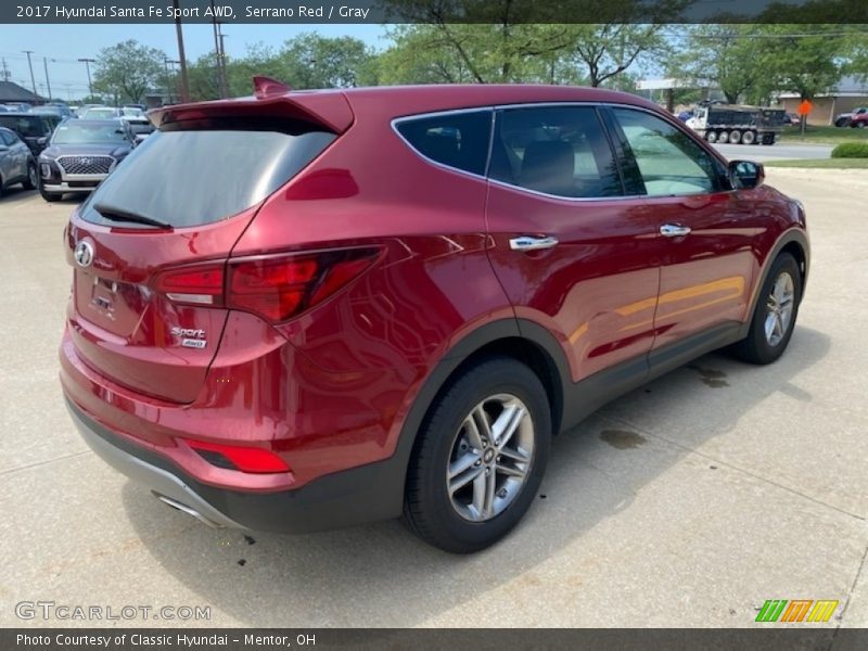 Serrano Red / Gray 2017 Hyundai Santa Fe Sport AWD