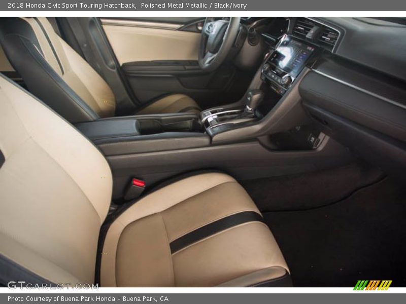 Polished Metal Metallic / Black/Ivory 2018 Honda Civic Sport Touring Hatchback