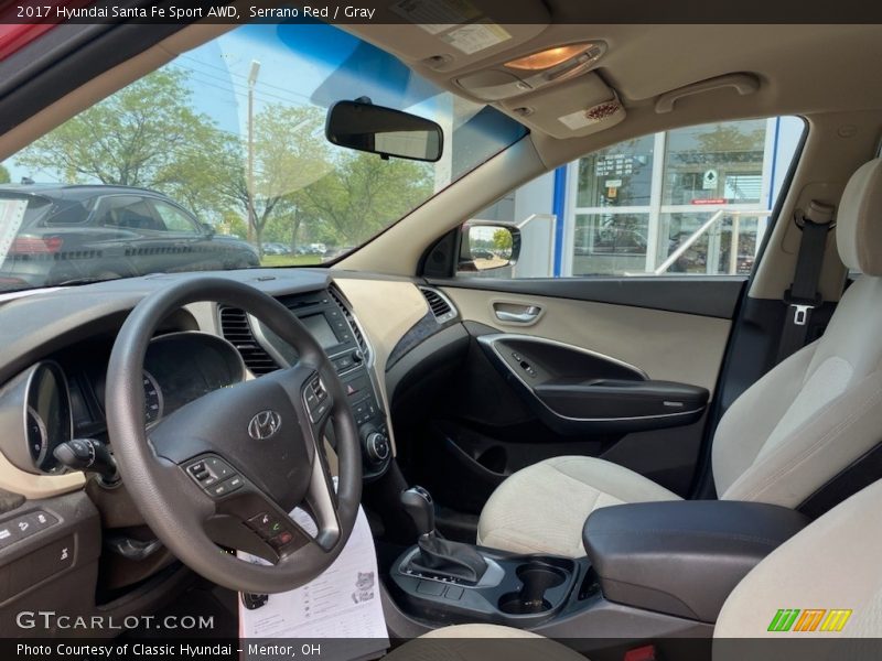 Serrano Red / Gray 2017 Hyundai Santa Fe Sport AWD