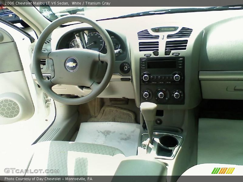 White / Titanium Gray 2006 Chevrolet Malibu LT V6 Sedan